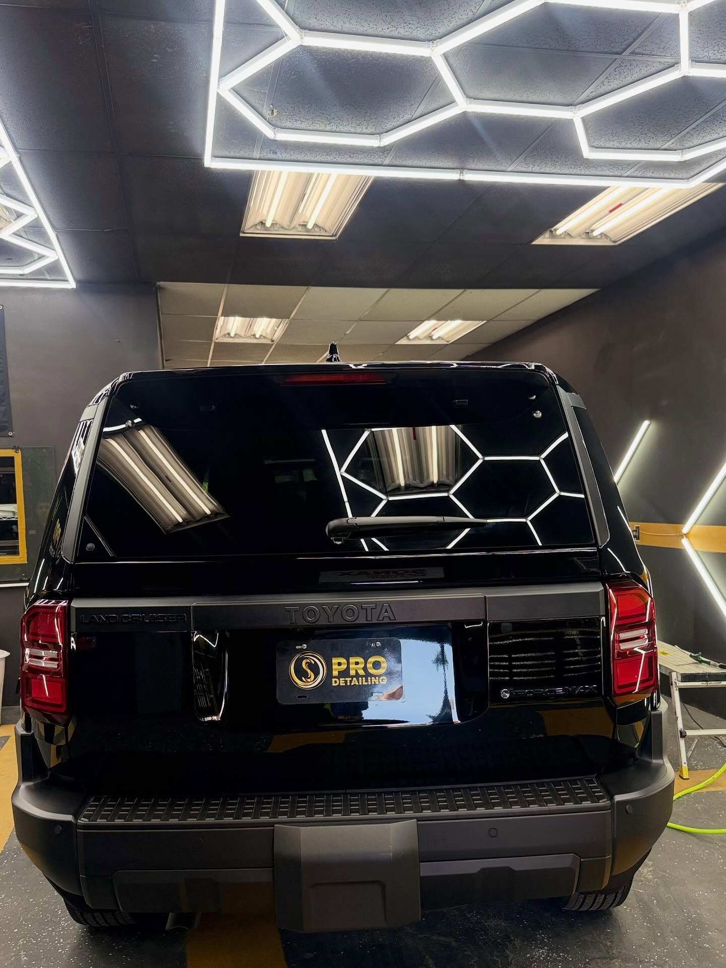 Toyota Land Cruiser rear end after paint protection film installation at OS Pro Auto Detailing in Kirkland, WA